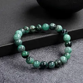 Bracciale, smeraldo, perline da 08 mm | grossista gemme e pietre curative