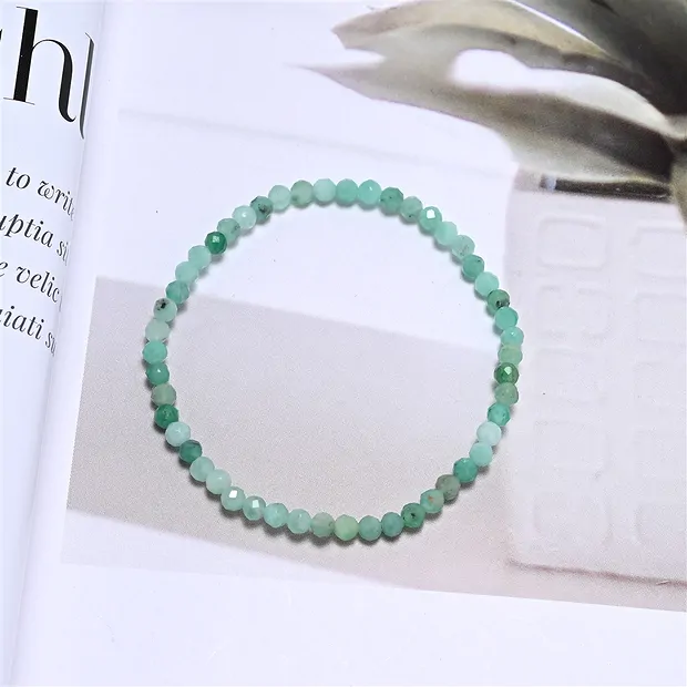 Armband, Smaragd, 03mm Kugeln, facettiert, 14cm (kurz) | Marco Schreier