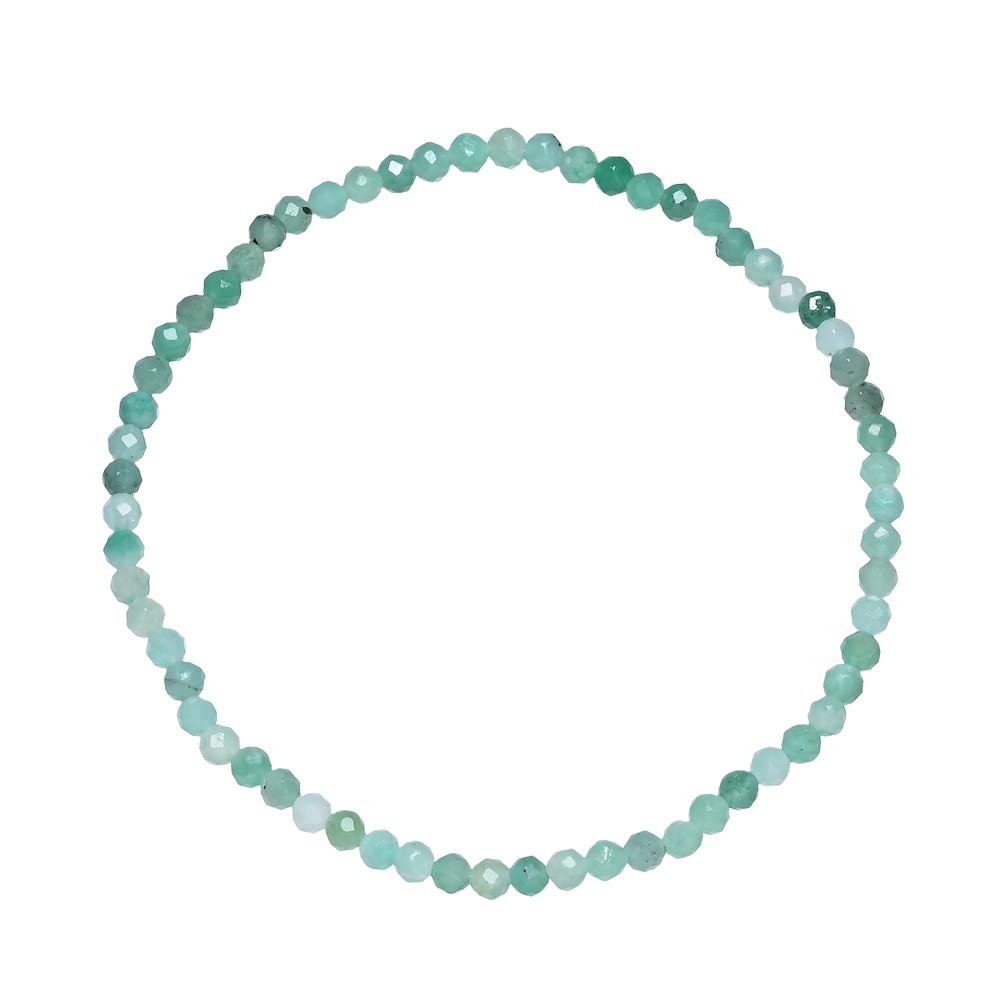 Bracciale, smeraldo, perline da 03 mm, sfaccettato, 19 cm | Marco Schreier