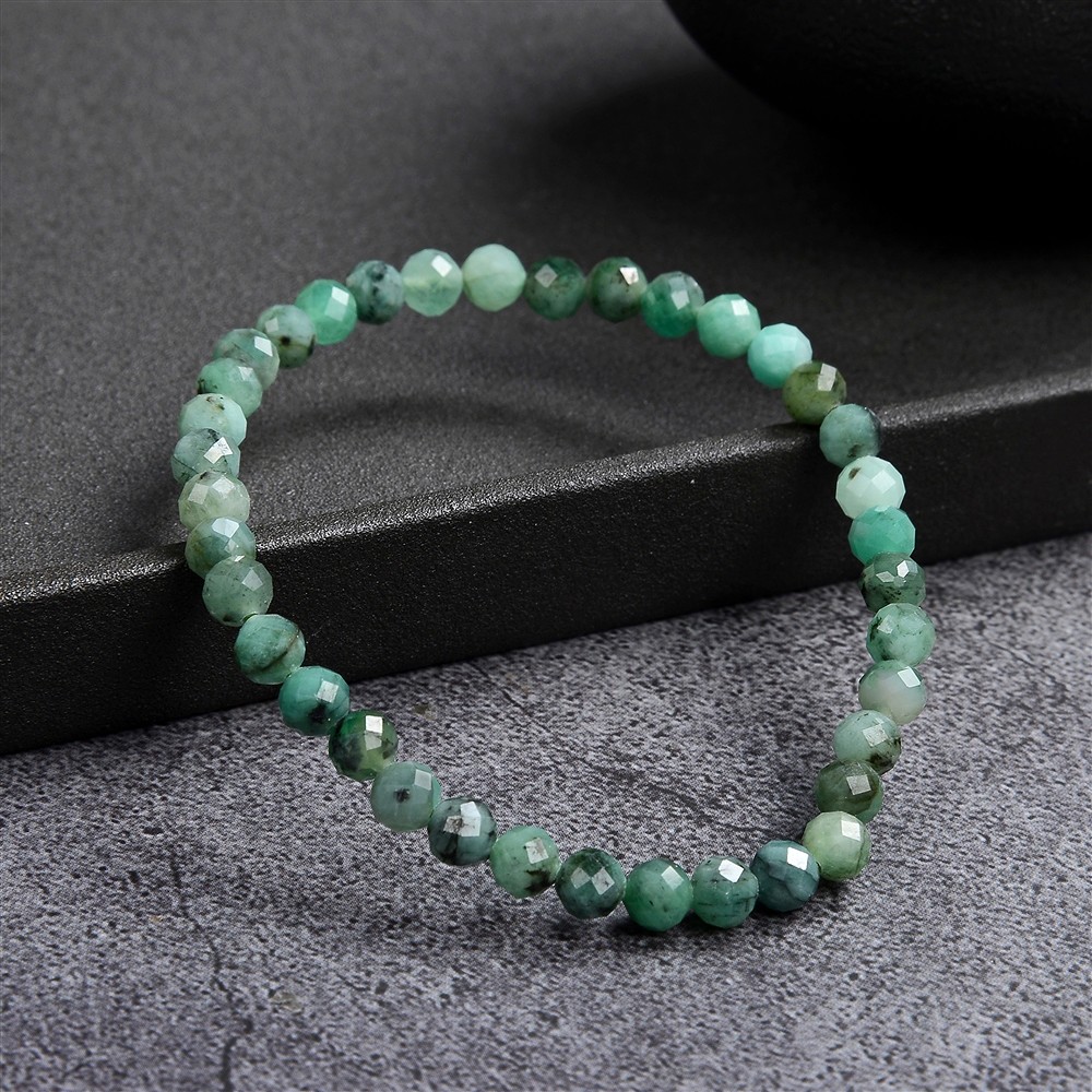 Bracelet, Émeraude, 05mm boules, facettes | Marco Schreier