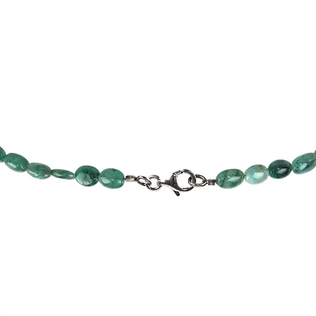 Kette Linsen, Smaragd, 7,5mm/45cm | Großhändler Edelsteine, Heilsteine & Schmuck