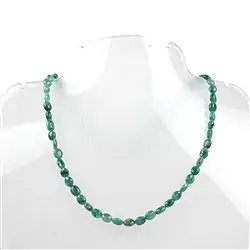 0614491001 Kette Linsen, Smaragd, 7,5mm/45cm | Großhändler Edelsteine, Heilsteine & Schmuck