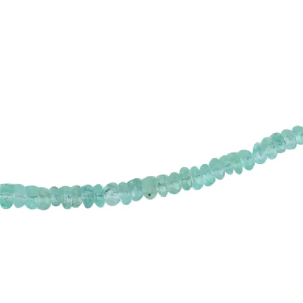 Collar de botones, esmeralda, 1,0-1,2 x 2,3-3,4mm/45cm, facetado, con degradado | Marco Schreier