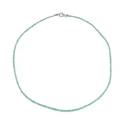 0614493001 Kette Button, Smaragd, 1,0-1,2 x 2,3-3,4mm/45cm, facettiert, mit Verlauf | Marco Schreier