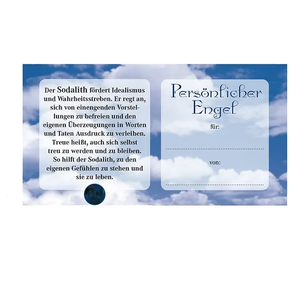 Engel-Anhänger Sodalith (Treue), 3,0cm | Edelsteine, Heilsteine & Schmuck-Handel