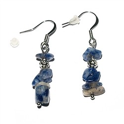 0614640001 Splinter earrings, Sodalite, for floor stand | wholesaler gems &amp; healing stones