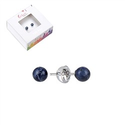 0614645104 Perno auricolare in Sodalite, sfera, 4 mm, rodiato | Marco Schreier