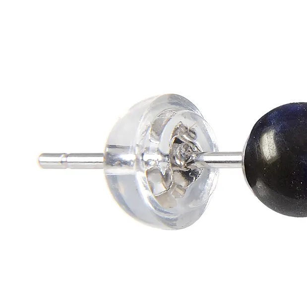 Perno auricolare Sodalite, sfera, 6 mm, rodiato | Marco Schreier