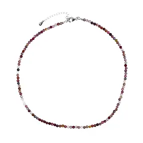 Chaîne Spinelle rose-rouge/ facettes, boules de 03mm, rhodié | Marco Schreier