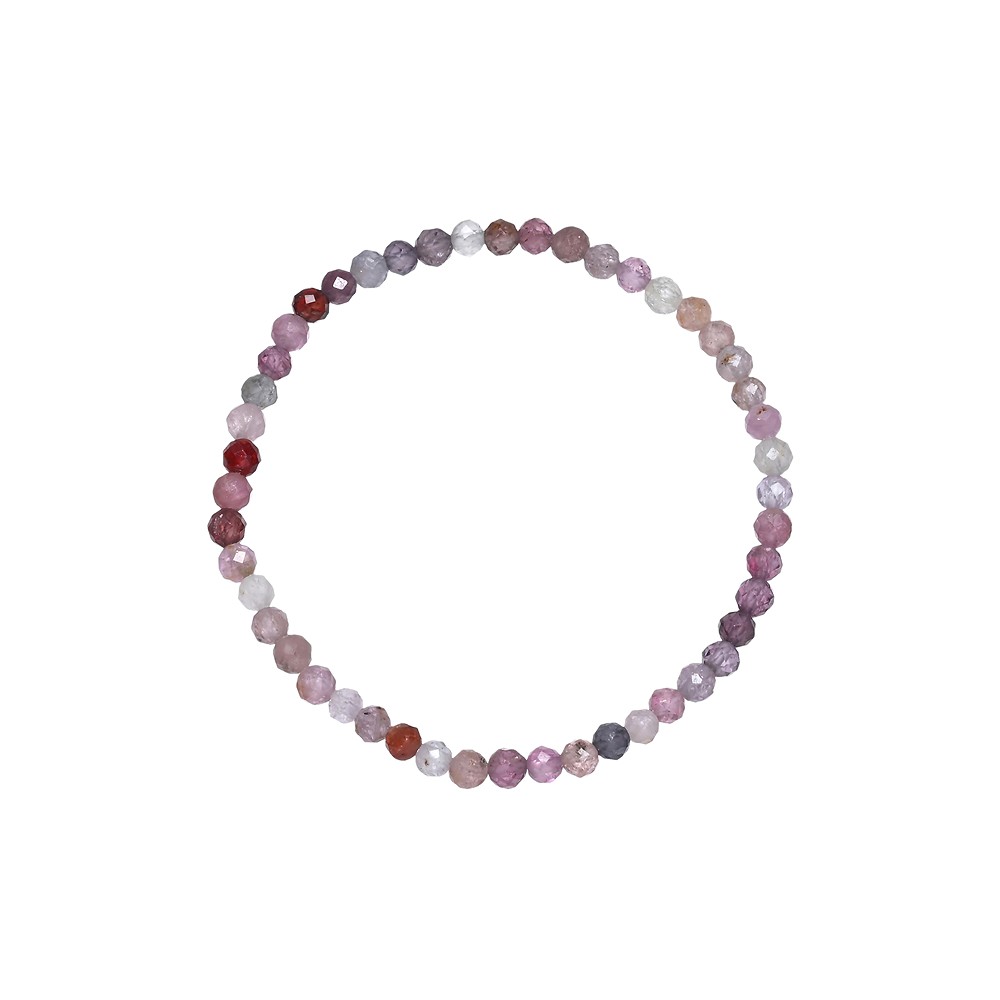 Bracelet, Spinelle (multicolore), 03mm boules, facettes, 14cm (court) | Marco Schreier