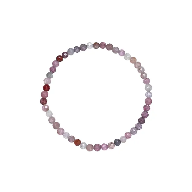 Bracelet, Spinel (multicolored), 03mm beads, faceted, 14cm (short) | Marco Schreier