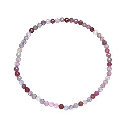 0614851031 Bracelet, Spinelle (multicolore), 03mm boules, facettes, 19cm | Marco Schreier