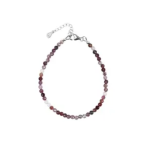 Armband Spinell (rot-rosa), Kugeln (3mm), facettiert, rhodiniert | Marco Schreier