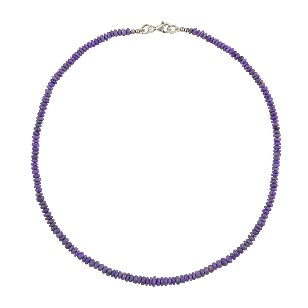 Catena di Sugilite, bottone (4,5 - 6,0 mm) | grossista gemme e pietre curative