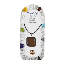 0615322033 Pendentif en pierres roulées avec anneaux, Oeil-de-tigre, pour support au sol | Marco Schreier