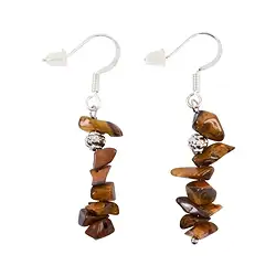 0615340001 Sliver earrings, Tiger's Eye, for floor stand | wholesaler gems & healing stones