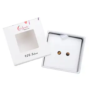 Earstuds Tiger's Eye, ball, 4mm, rhodiniert | wholesaler gems & healing stones