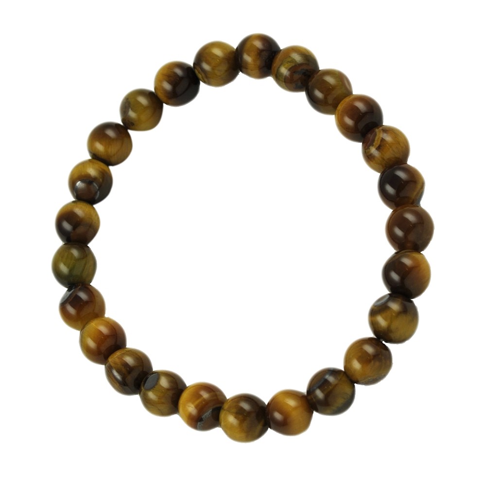 Bracelet, Tiger's Eye (gold), 08mm beads | wholesaler gems & healing stones