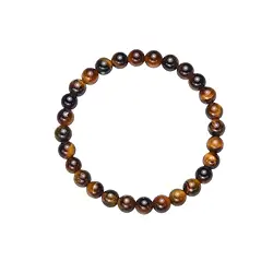 0615350206 Bracelet, Tiger's Eye (gold.), 06mm beads, 15cm (for children) | Marco Schreier