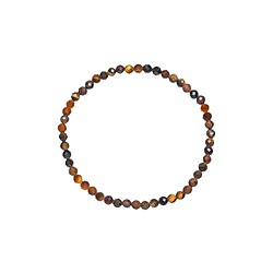 0615350231 Armband, Tigerauge (gold), 03mm Kugeln, facettiert, 14cm (kurz) | Marco Schreier
