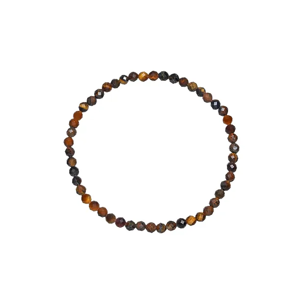 Armband, Tigerauge (gold), 03mm Kugeln, facettiert, 14cm (kurz) | Marco Schreier