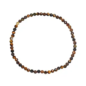 Bracelet, Oeil-de-tigre (Or), 03mm boules, facettes, 19cm | Marco Schreier