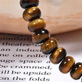 Pulsera, Ojo de tigre (Oro), 04 x 06mm Botón | Marco Schreier