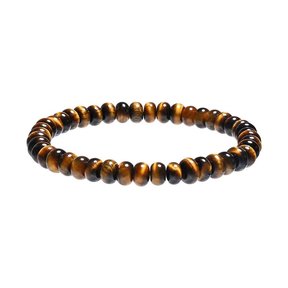 Armband, Tigerauge (gold), 04 x 06mm Button | Edelsteine, Heilsteine & Schmuck