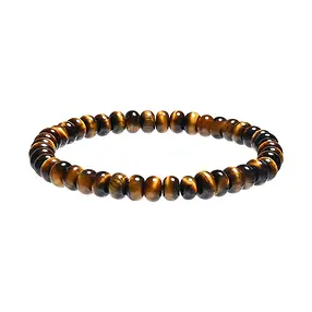 Pulsera, Ojo de tigre (Oro), 04 x 06mm Botón | Marco Schreier