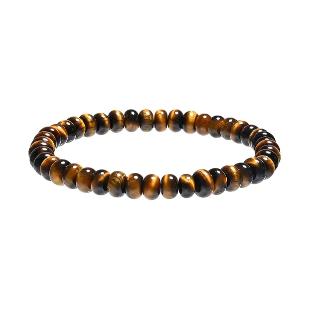 Armband, Tigerauge (gold), 04 x 06mm Button | Edelsteine, Heilsteine & Schmuck