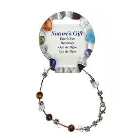 Wire bracelet, Tiger's Eye, beads 06mm | Schreier gems, healing stones & jewelry