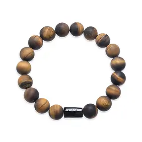 Armband, Tigerauge, Schörl, 10mm Kugeln  | GH Edelsteine, Heilsteine & Schmuck