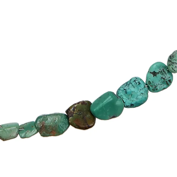 Chain Turquoise (stab.), nuggets (6 - 8mm), rhodiniert | Marco Schreier