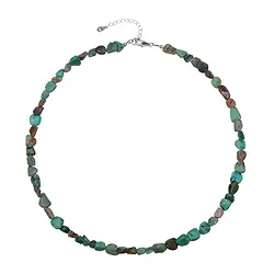 0615516090 Collana Turchese (stab.), pepite 6-8 mm rodiate | Marco Schreier