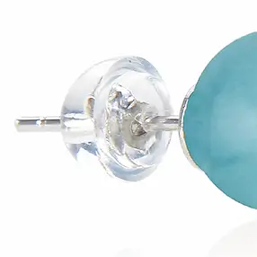 Ohrstecker Türkis (stab.), Kugel, 6mm, rhodiniert | Marco Schreier