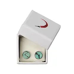0615545206 Earrings with Turquoise (stab.), Cabochon, 6mm | gems, healing stones & jewelry