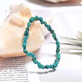 Pulsera, Turquesa (estabilizada), pepitas 05 x 07mm | Marco Schreier