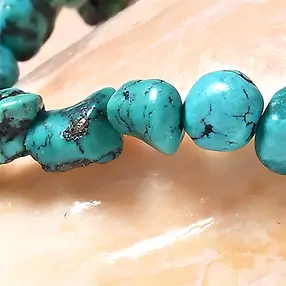 Pulsera, Turquesa (estabilizada), pepitas 05 x 07mm | Marco Schreier