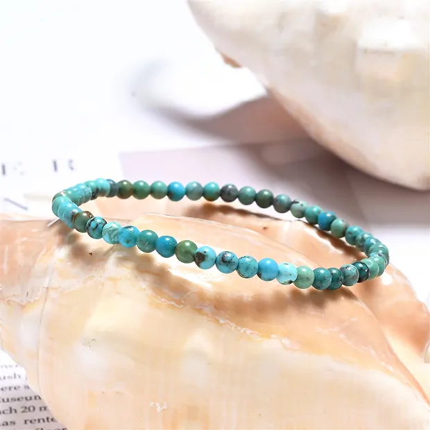 Bracelet en Turquoise (stab.), 04mm perles rondes | Marco Schreier