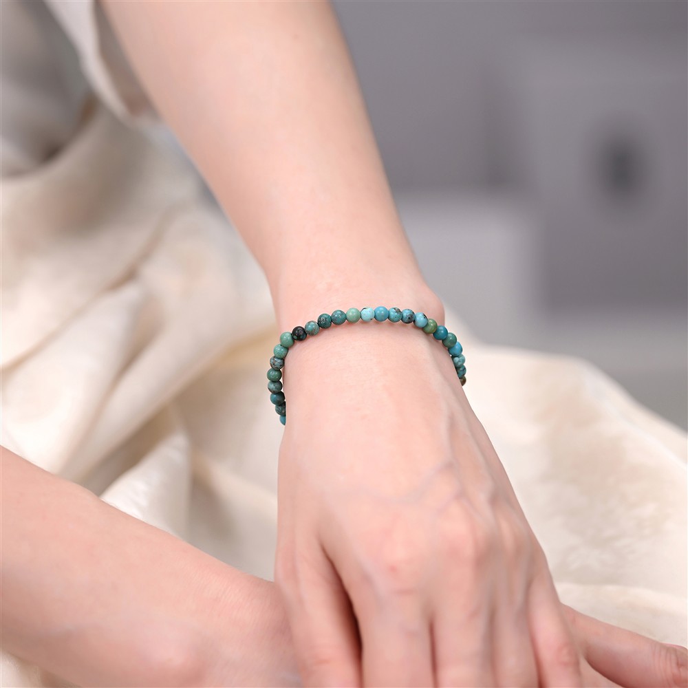 Bracelet en Turquoise (stab.), 04mm perles rondes | Marco Schreier