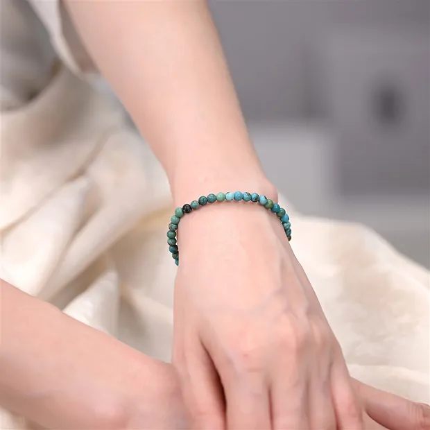 Bracelet en Turquoise (stab.), 04mm perles rondes | Marco Schreier