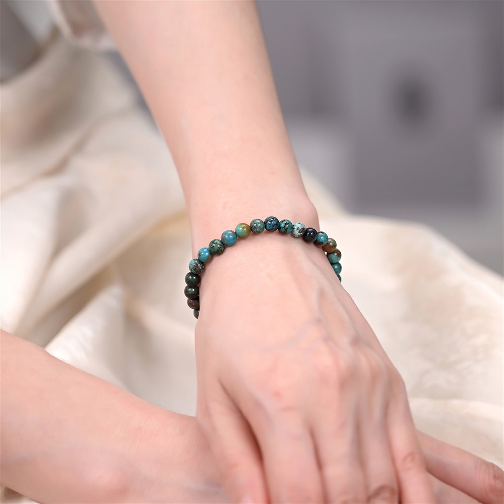 Bracelet en Turquoise (stab.), 06mm perles rondes  | Marco Schreier