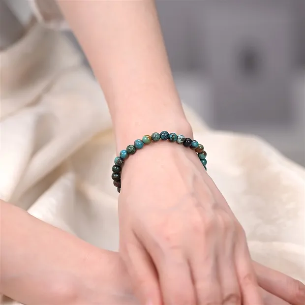 Bracelet, Turquoise (stab.), 06mm perles rondes | Marco Schreier
