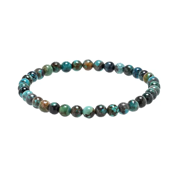 Bracelet, Turquoise (stab.), 06mm perles rondes | Marco Schreier