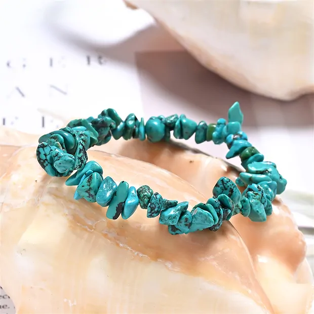 Pulsera, Turquesa (estabilizado), 08- 10mm chips | Marco Schreier