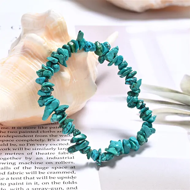 Pulsera, Turquesa (estabilizado), 08- 10mm chips | Marco Schreier