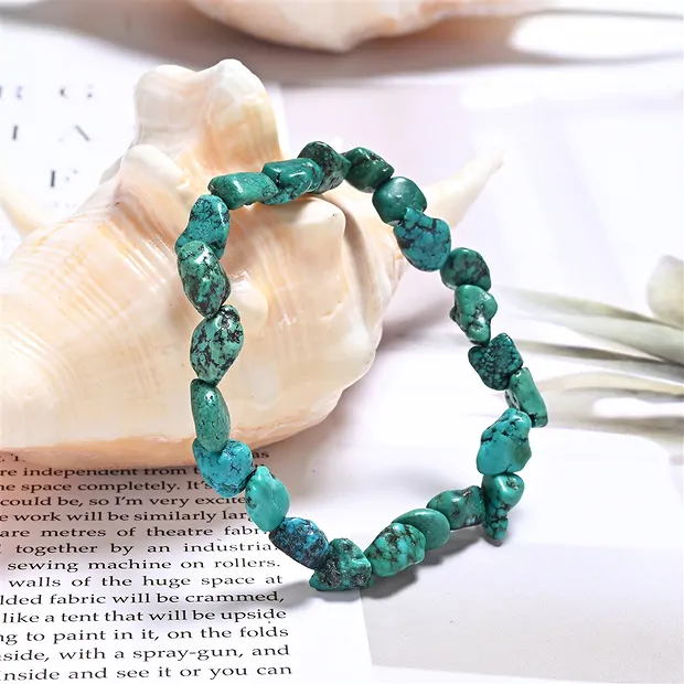 Bracelet Turquoise (stab.), 8 x 10mm-Nuggets | Marco Schreier