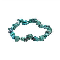 0615550201 Turquoise bracelet (stab.), 8 x 10mm nuggets | wholesaler gems &amp; healing stones