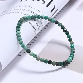 Bracciale, Turchese (stab.), perline da 03 mm, sfaccettate, 14 cm (corto) | Marco Schreier