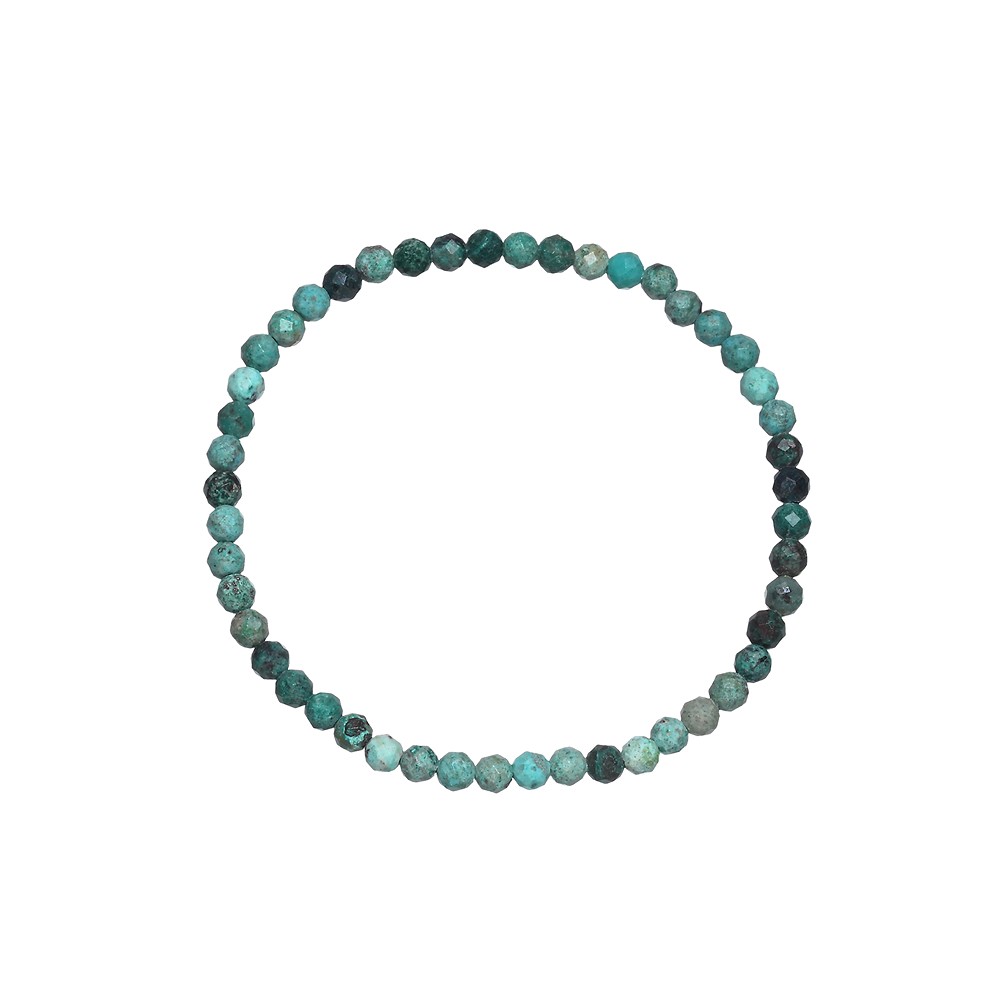 Armband, Türkis (stab.), 03mm Kugeln, facettiert, 14cm (kurz) | Marco Schreier